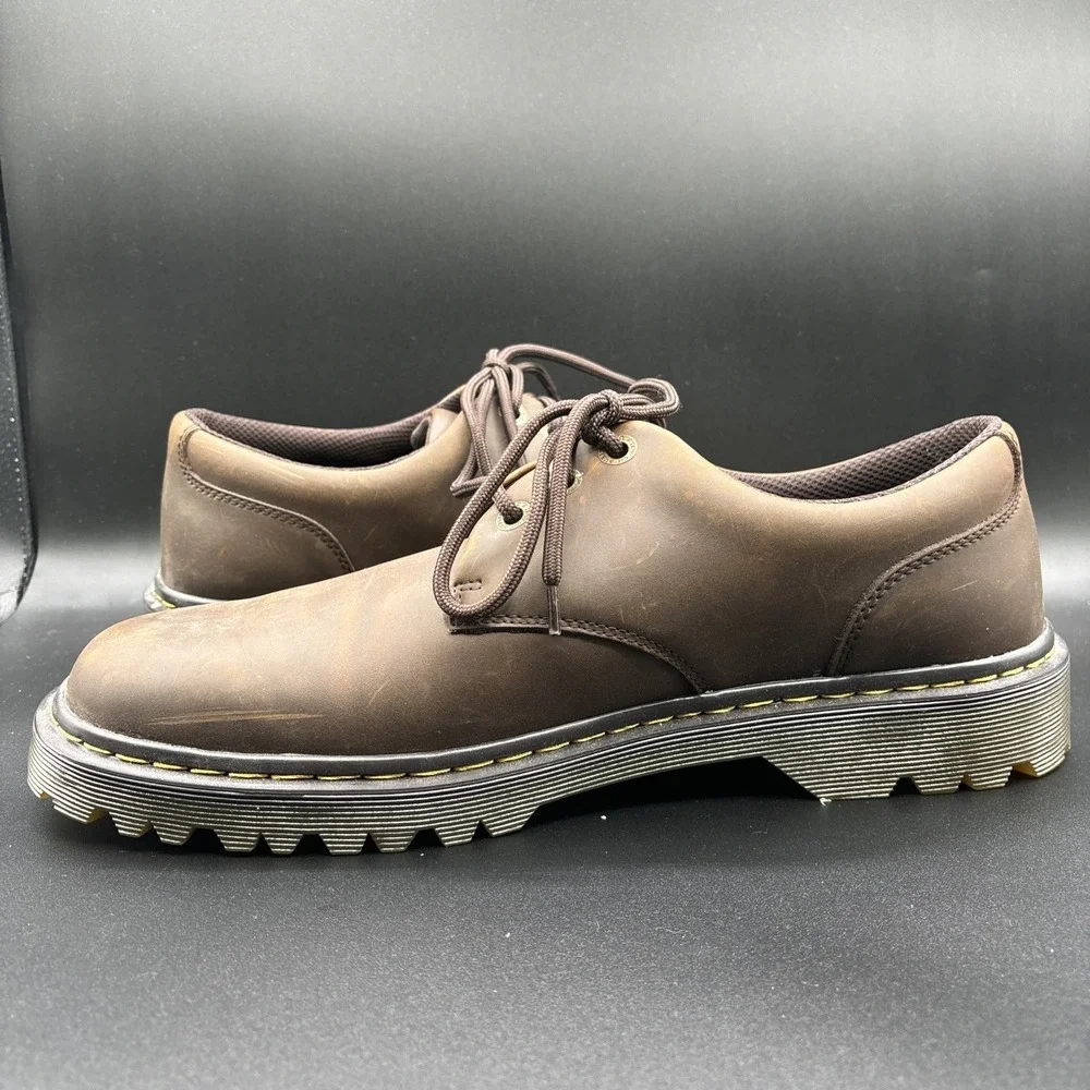 Dr Martens Kent Shoes Men's Size 13 Brown Leather Low Top Lace Up Oxford Docs